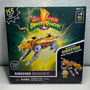 MIGHTY MORPHING POWER RANGERS BUILDING SET YELLOW RANGER DINOZORD